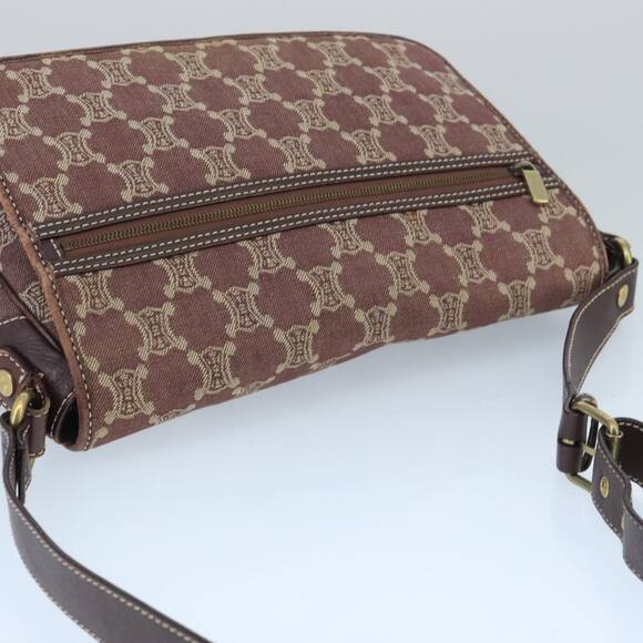 CELINE Paris Macadam Canvas Shoulder Bag Bordeaux - Picture 6 of 12